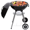 Large Trolley Round Cooking Grill Barbecue Smoker with Chimney Charcoal BBQ